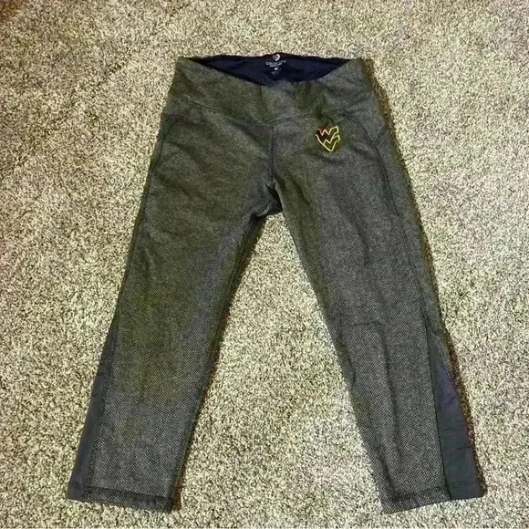 Colosseum Own The Stands Active College Crop Leggings -WVU Size M - Picture 2 of 8